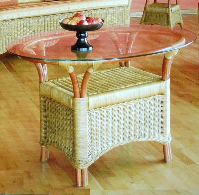 Artikel Kaffeetisch aus Rattan - Marianne - T58 - Wohnen Mediterran mit Rattanmöbel und Flechtmöbel in Glonn bei München - Bayern
