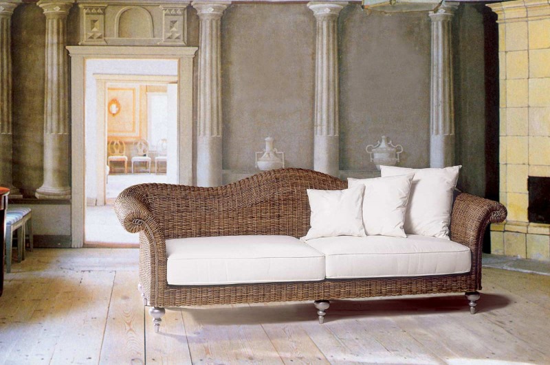 Artikel Rattan Sofa (3-Sitzer) - Vegas - Wohnen Mediterran mit Rattanmöbel und Flechtmöbel in Glonn bei München - Bayern