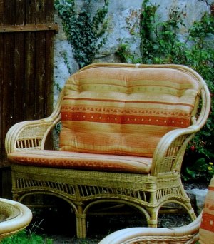 Artikel Rattan Sofa (2-Sitzer) - Juliette - Wohnen Mediterran mit Rattanmöbel und Flechtmöbel in Glonn bei München - Bayern