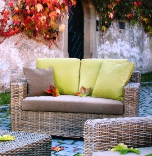 Artikel Rattansofa (2-Sizter) - Larissa - Wohnen Mediterran mit Rattanmöbel und Flechtmöbel in Glonn bei München - Bayern