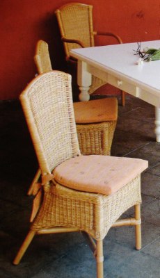 Artikel Rattanstuhl - Leoni - Wohnen Mediterran mit Rattanmöbel und Flechtmöbel in Glonn bei München - Bayern