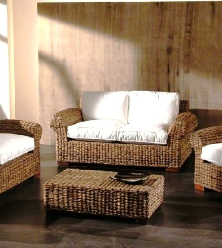 Artikel Couchtisch, Abaca-Geflecht - Gobi - Wohnen Mediterran mit Rattanmöbel und Flechtmöbel in Glonn bei München - Bayern