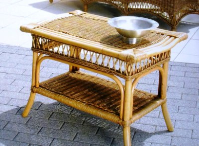 Artikel Kaffeetisch aus Rattan -  Anja - T26 - Wohnen Mediterran mit Rattanmöbel und Flechtmöbel in Glonn bei München - Bayern
