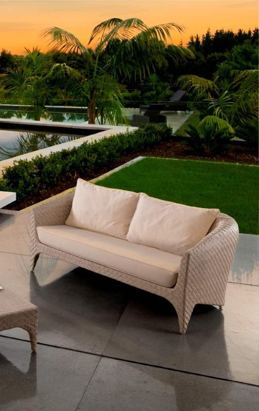 Artikel Polyrattan Gartensofa, 2-Sitzer - Loki  Bianco - Wohnen Mediterran mit Rattanmöbel und Flechtmöbel in Glonn bei München - Bayern