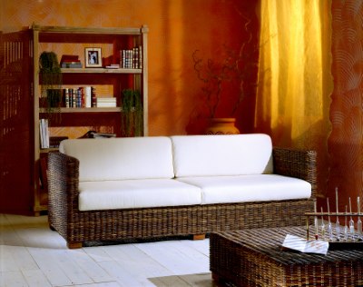Artikel Rattansofa - Paris - Wohnen Mediterran mit Rattanmöbel und Flechtmöbel in Glonn bei München - Bayern