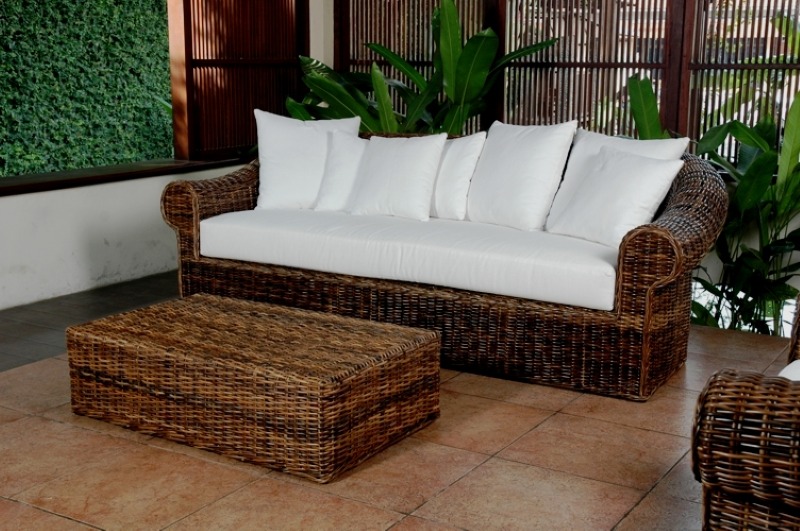 Artikel 3-Sitzer Rattansofa - Bahamas - Wohnen Mediterran mit Rattanmöbel und Flechtmöbel in Glonn bei München - Bayern