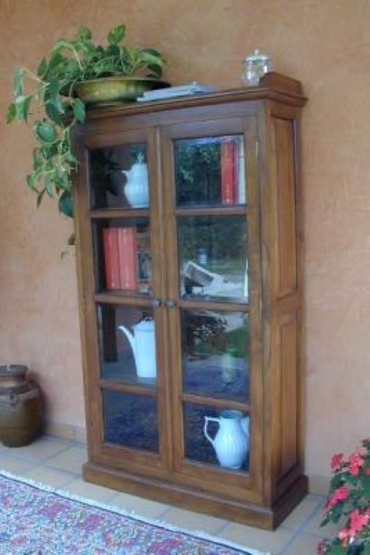 Artikel Vitrine aus Teakholz - Wohnen Mediterran mit Rattanmöbel und Flechtmöbel in Glonn bei München - Bayern