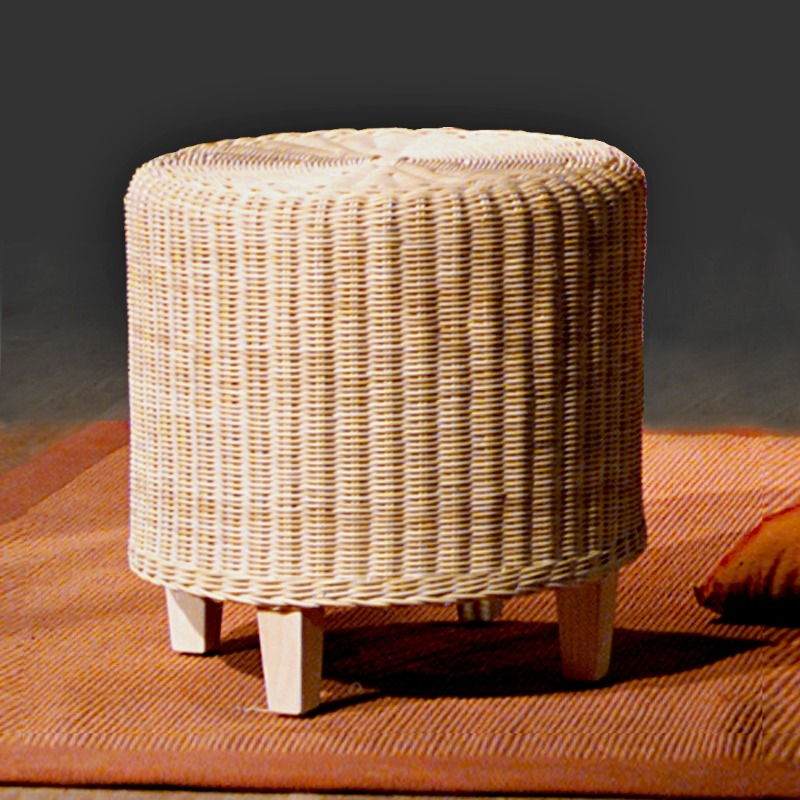 Artikel Rattan Hocker - Karlo - Wohnen Mediterran mit Rattanmöbel und Flechtmöbel in Glonn bei München - Bayern