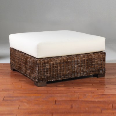 Artikel Rattan Hocker mit Kissen - Paris - Wohnen Mediterran mit Rattanmöbel und Flechtmöbel in Glonn bei München - Bayern