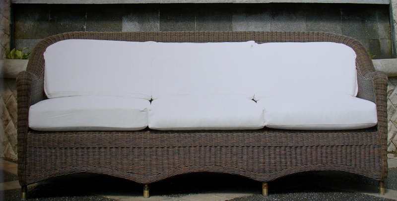 Artikel Polyrattan Gartensofa, 3-Sitzer - Ulrich Over - Wohnen Mediterran mit Rattanmöbel und Flechtmöbel in Glonn bei München - Bayern