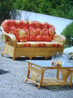 Artikel Rattan Couch - Ligia - Wohnen Mediterran mit Rattanmöbel und Flechtmöbel in Glonn bei München - Bayern