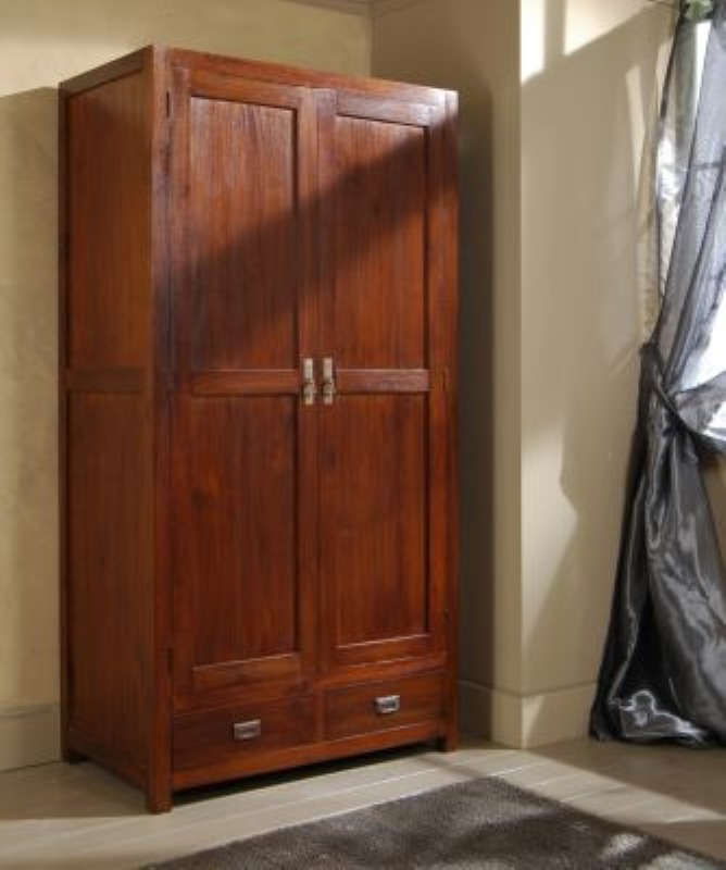 Artikel Kleiderschrank aus Teakholz  - Wohnen Mediterran mit Rattanmöbel und Flechtmöbel in Glonn bei München - Bayern