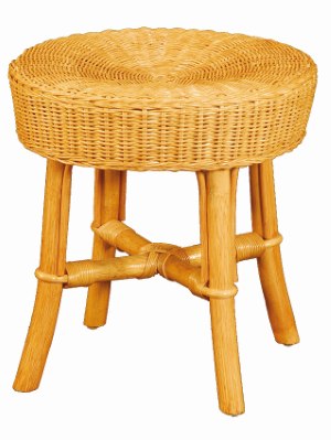 Artikel Hocker aus Rattan - H 63 - Wohnen Mediterran mit Rattanmöbel und Flechtmöbel in Glonn bei München - Bayern