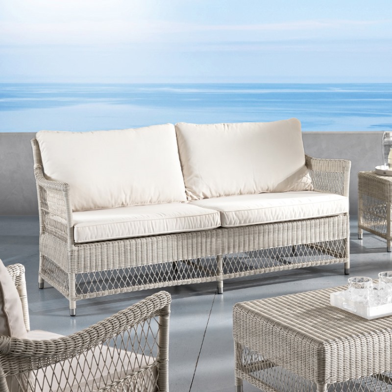 Artikel Outdoorsofa Camille  - Wohnen Mediterran mit Rattanmöbel und Flechtmöbel in Glonn bei München - Bayern