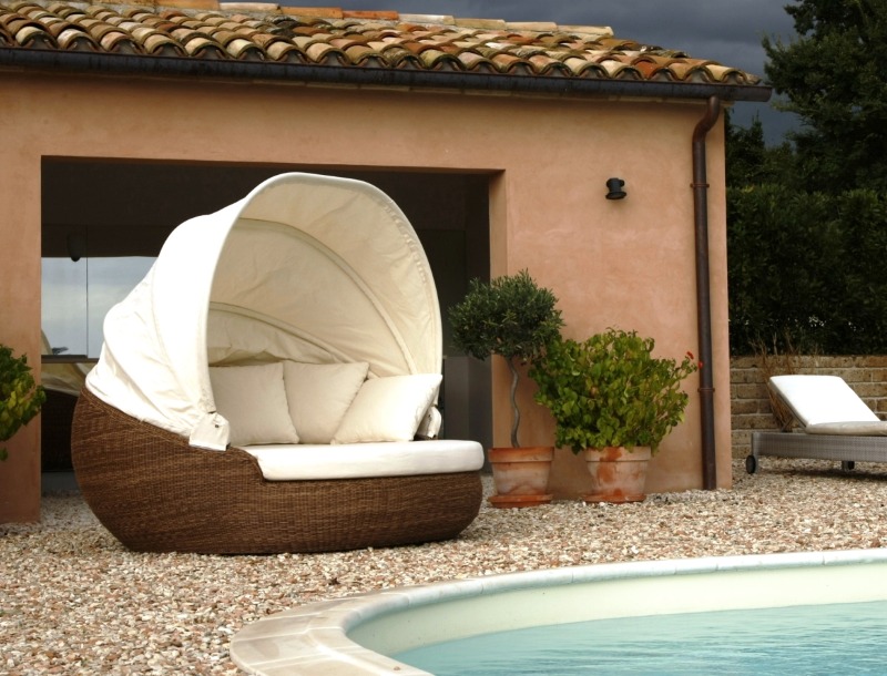 Artikel Sonnenliege aus Polyrattan - Cassi - Wohnen Mediterran mit Rattanmöbel und Flechtmöbel in Glonn bei München - Bayern
