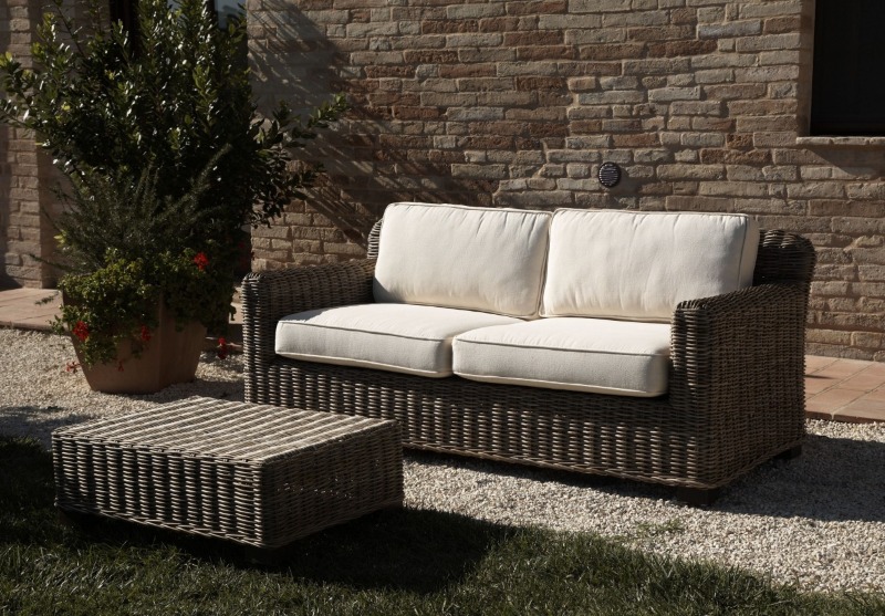 Artikel Rattan Sofa, 3-Sitzer - Beni - Wohnen Mediterran mit Rattanmöbel und Flechtmöbel in Glonn bei München - Bayern