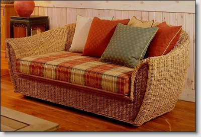 Artikel Rattansofa (2-Sitzer) - Elias - Wohnen Mediterran mit Rattanmöbel und Flechtmöbel in Glonn bei München - Bayern