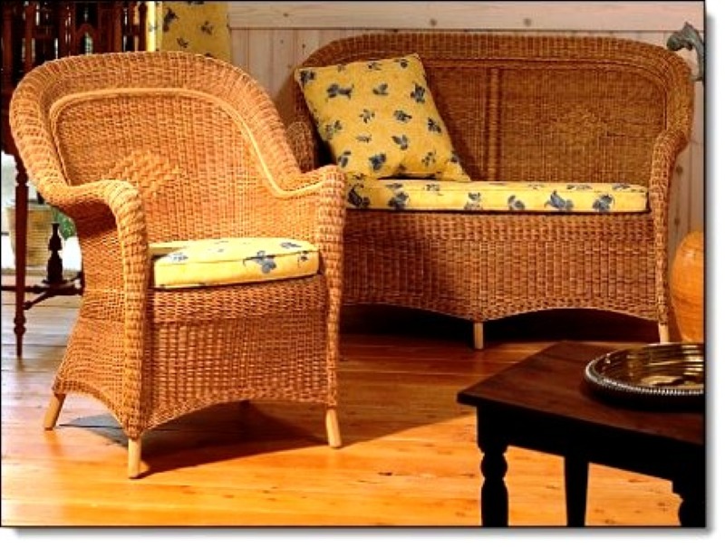 Artikel Rattan Sofa (2-Sitzer) - Uli - Wohnen Mediterran mit Rattanmöbel und Flechtmöbel in Glonn bei München - Bayern