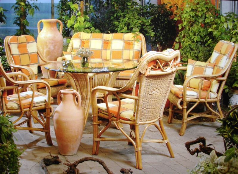 Artikel Rattansofa, 3-Sitzer - Joanna - Wohnen Mediterran mit Rattanmöbel und Flechtmöbel in Glonn bei München - Bayern